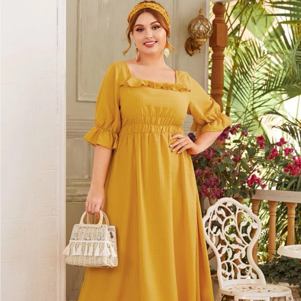 Shein Square Neck Dress